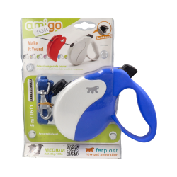 FERPLAST CORREA AMICO M CORDON BLUE WHITE VET