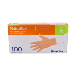 NATURFLEX GUANTI VINILE TRASPARENTE SENZA POLVERE T/G 100 UN