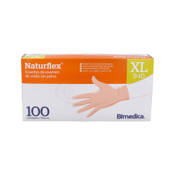NATURFLEX GUANTI VINILE TRASPARENTE S/POLVERE T/XL 100 UN