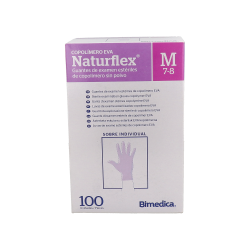 GUANTI NATURFLEX COPOLIMERO EST TRANSPARENTE S/POLVERE T/M 100 UN