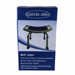 GARCIA BANQUETA BAÑO ACOLCHADA S/RESP 42X33 CM BIANCO-BLU