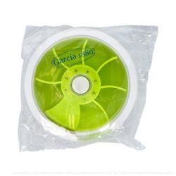 PASTILLERO SETTIMANALE 1 TOMA CIRCULARE 8 CM VERDE 2313
