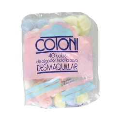 COTONI COTONE CUTIS 40 BOLAS DE COLORES