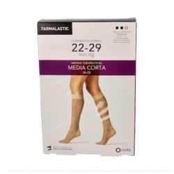 FARMALASTIC MEDIA COR NOR C/PUNT BEIGE T/G T:24-25 P:37-39 CM 2 UN