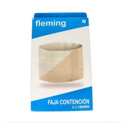 FLEMING FAJA ABDO ELAST VELCRO CONT 4 B T/3 125-150CM BLN