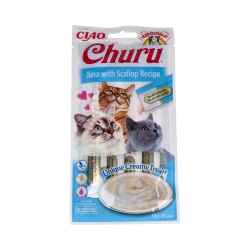 CHURU RICETTA DI ATUN CON VIEIRA 1 BOLSA 4 STICKS DI 14G SNAC