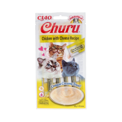 CHURU RICETTA DI POLLO CON FORMAGGIO 1 BUSTA 4 STICKS DI 14G SNAC