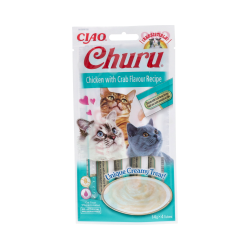 CHURU RICETTA DI POLLO CON GRANCHIO 1 BUSTA 4 STICKS DI 14G S