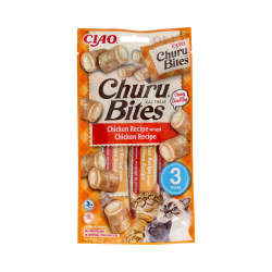 CHURU CAT BITES RICETTA DI POLLO 1 BOLSA DI 3 STICKS DI 10G S