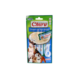 CHURU DOG RICETTA DI POLLO CON TONNO 1 SACCHETTO DI 4 STICKS DI 14