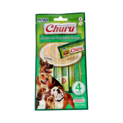 CHURU DOG RICETTA DI POLLO CON VEGETALI 1 BUSTA DI 4 STICKS