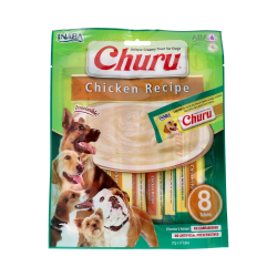 CHURU DOG RICETTA DI POLLO (8P) 1 BUSTA DI 8 STICKS DI 20G SN