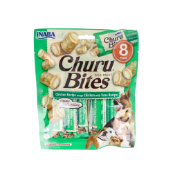 CHURU DOG BITES RICETTA DI POLLO CON TONNO 1 BUSTA DI 8 STICKS