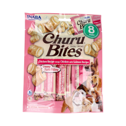 CHURU DOG BITES RICETTA DI POLLO CON SALMONE 1 BOLSA DE 8 STIC