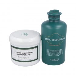 FANGO SULFURATO ESTEMPORANEO 400gr.+500ml.acqua sul