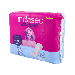 COMPRESA INDASEC DISCREET ABSO INC NORMALE/LEGGERA 155 ML 24 UN