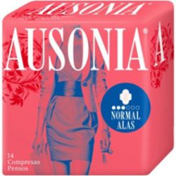 AUSONIA COMPRESA HIG AD NORMAL ALAS 14 U