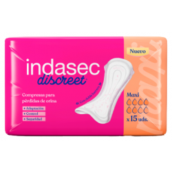 COMPRESA INDASEC DISCREET MAXI B15 (PROMO 6U)