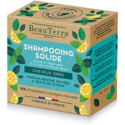 BEAUTERRA SHAMPOO SOLIDO DI MENTA E CORSO DI LIMONE 75 G