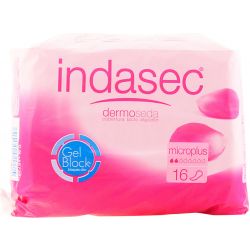 COMPRESA INDASEC DISCREET ABSO INC MICRO PLUS/LEVE 70 ML 16