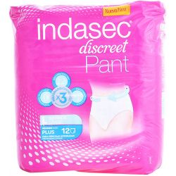 PAÃ?AL INDASEC DISCREET PANT PLUS 1350 ML T/G 100-140 CM 12