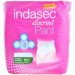 PAÃ?AL INDASEC DISCREET PANT SUPER 1900 ML T/M 80-110 CM 10
