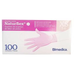 NATURFLEX GUANTES LATEX BIANCO S/POLVERE T/XS 100 UN R 121300