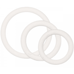 RUBBER RING BIANCO SET 3 PEZZI
