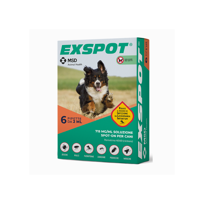 Exspot Dog Spot-On 6Pip 2Ml 715Mg/Ml