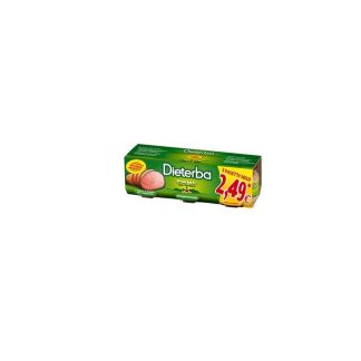 Dieterba Baby Food Pureed Ham 3Pz 80G