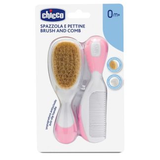 Chicco Brush + Pink Comb