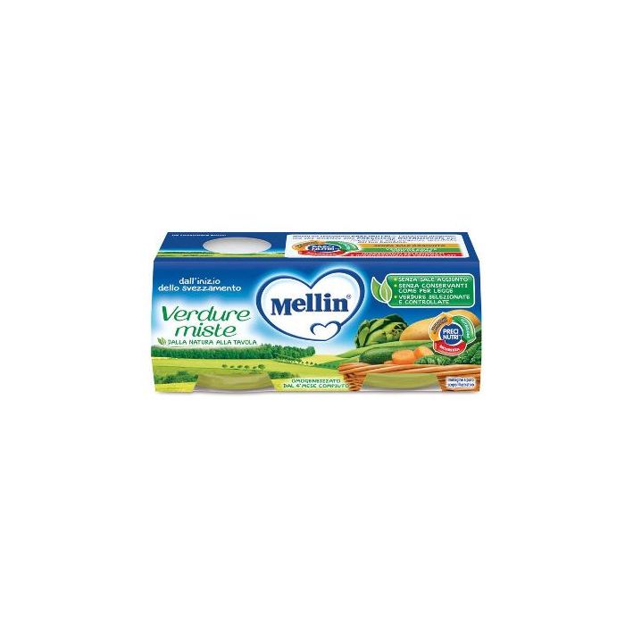 Mellin Pureed Mixed Vegetables 2 X 80G