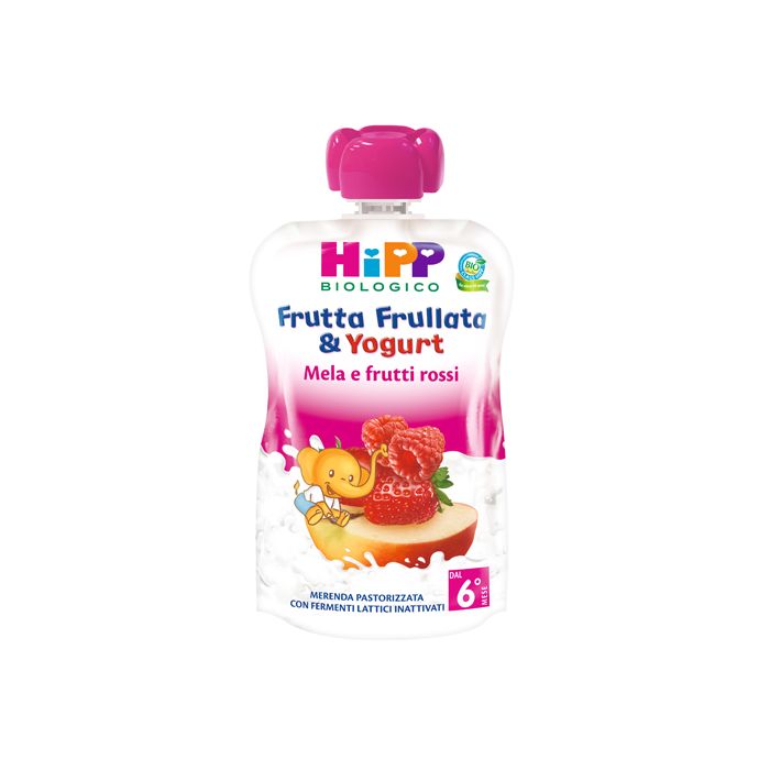 Hipp Bio Fruit Puree Yogurt Apple Red Fruits 90 G