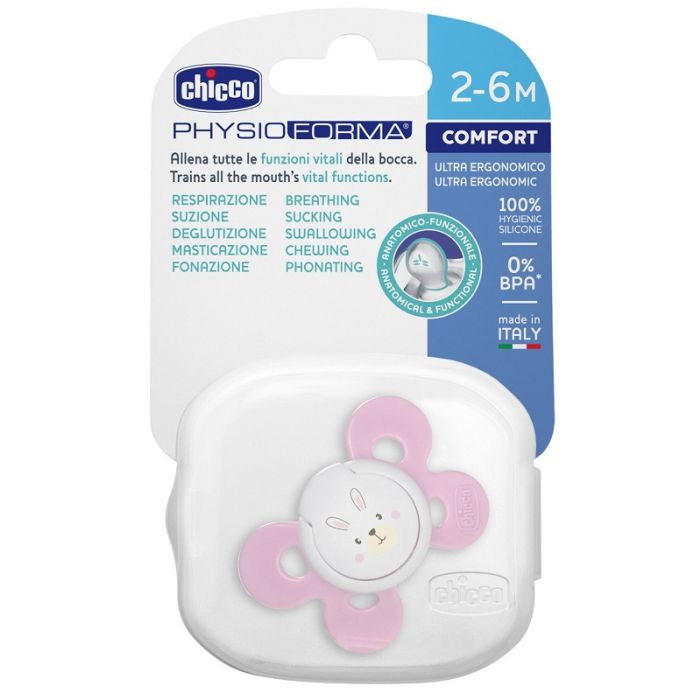 Chicco Silicone Comfort Girl Pacifier 2-6 Months