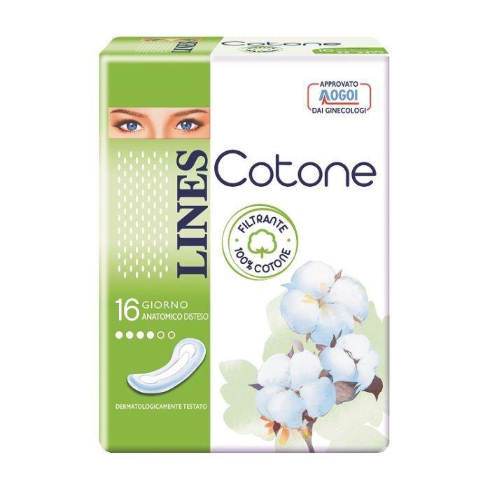 Cotton Lines Non Ultra Anatomical Flat 16Pcs