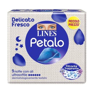 Lines Petal Blue Night Absorbent 9Pz