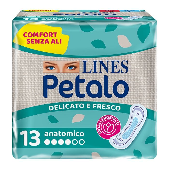 Lines Petalo Blue Absorbent Anatomical 13Pcs