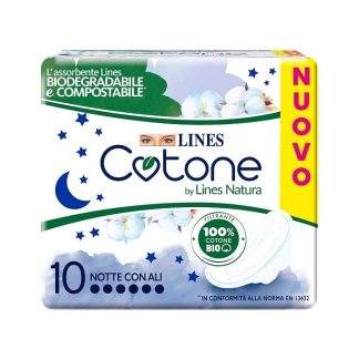 Organic Cotton Lines Ultra Night 10Pz