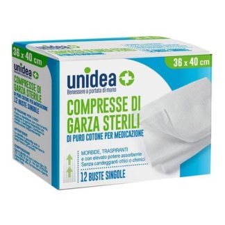 Unidea Gauze Cotton 36X40Cm 12Pz
