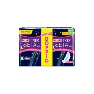 Lines Seta Ultra Assorbenti Notte Vp Dwct 16Pz