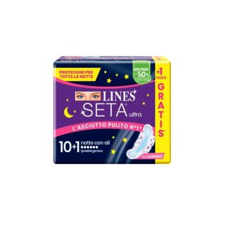 Lines Seta Ultra Assorbenti Notte Cp 10+1Pz