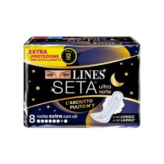Lines Seta Ultra Assorbenti Notte 8Pz