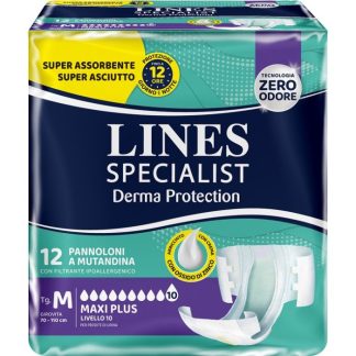 Diaper Brief Lines Specialist Derm Ap M 12P