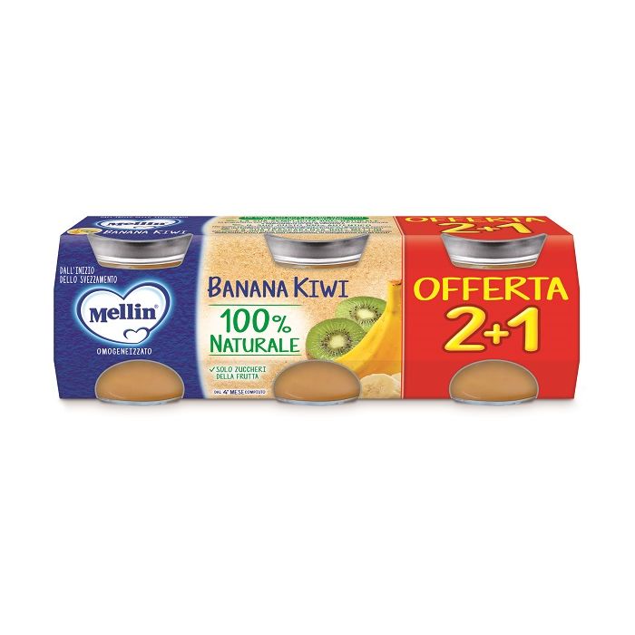 Mellin Baby Food Banana Kiwi 3 Pieces of 100G