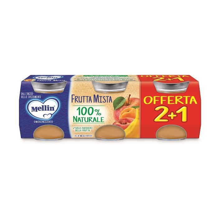 Mellin Baby Food Mixed Fruit 3 Pieces of 100G