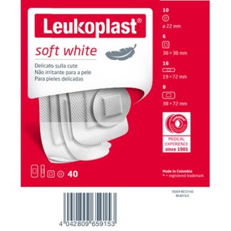 Leukoplast Soft White 40 Pcs Assorted