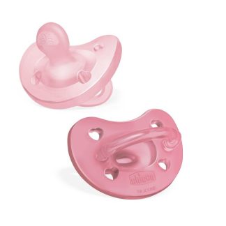 Chicco Gommotto Silicone Rosa 6-16 Mesi 2Pz