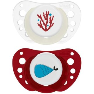 Chicco Succhietti Air Rosso Lumi Silicone 16-36 Me