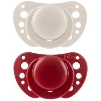 Chicco Succhietti Air Rosso Silicone 6-16 Mesi 2Pz