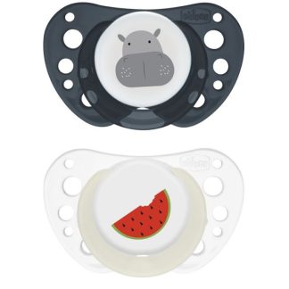 Chicco Succhietti Air Blu Lumi Silicone 16-36 Mesi